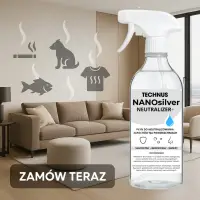 NANOsilver Neutralizer+ 500ml neutralizator zapachów NANOsilver Neutralizer+ 500ml neutralizator zapachów